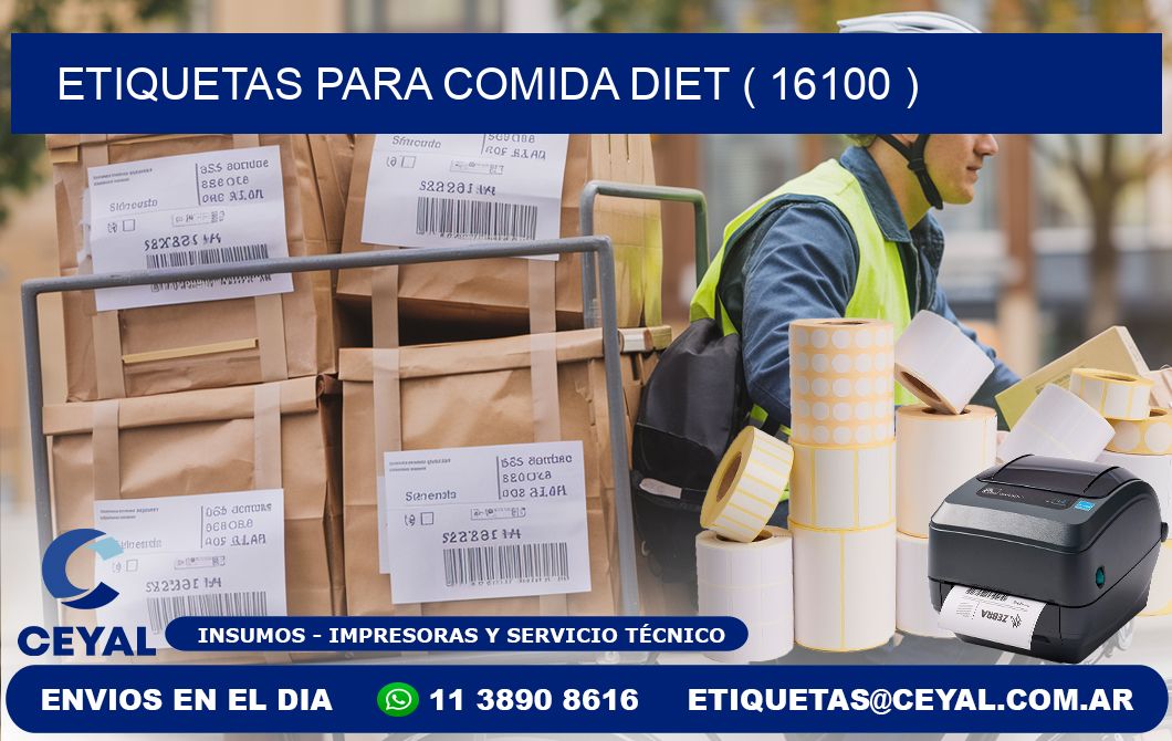 ETIQUETAS PARA COMIDA DIET ( 16100 )