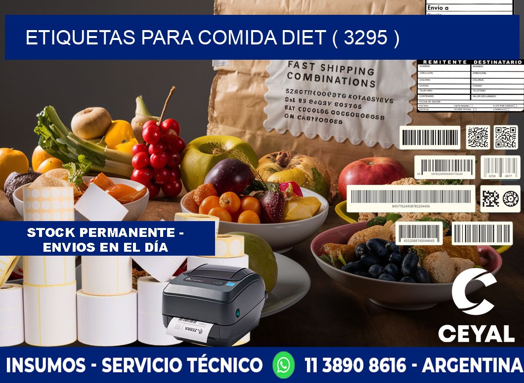 ETIQUETAS PARA COMIDA DIET ( 3295 )
