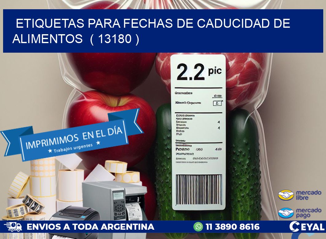 ETIQUETAS PARA FECHAS DE CADUCIDAD DE ALIMENTOS  ( 13180 )