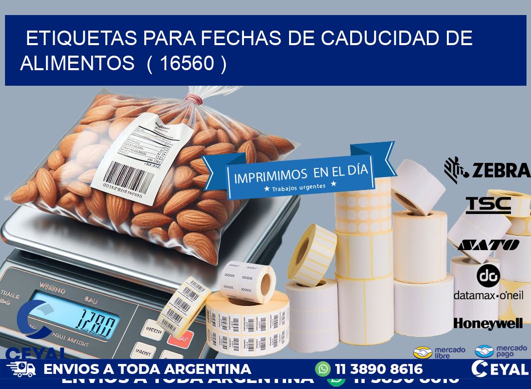ETIQUETAS PARA FECHAS DE CADUCIDAD DE ALIMENTOS ( 16560 )