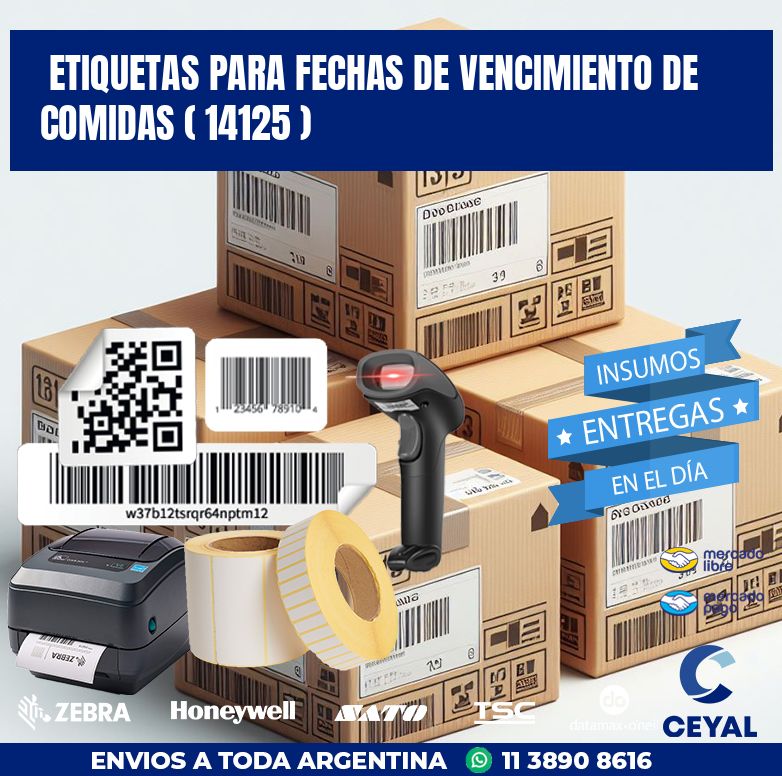 ETIQUETAS PARA FECHAS DE VENCIMIENTO DE COMIDAS ( 14125 )