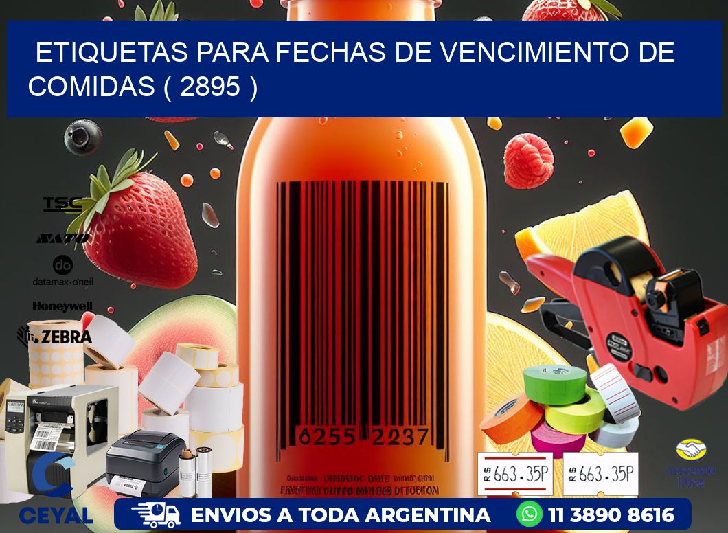 ETIQUETAS PARA FECHAS DE VENCIMIENTO DE COMIDAS ( 2895 )