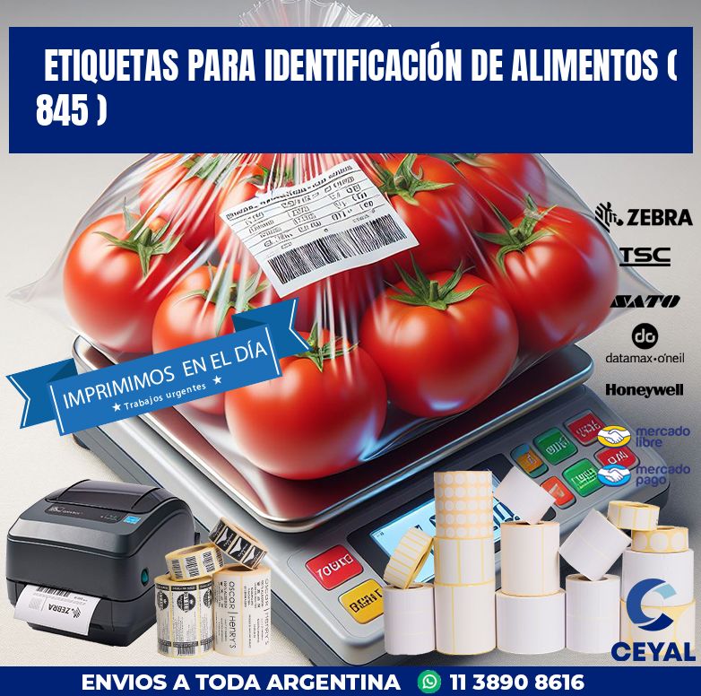 ETIQUETAS PARA IDENTIFICACIÓN DE ALIMENTOS ( 845 )