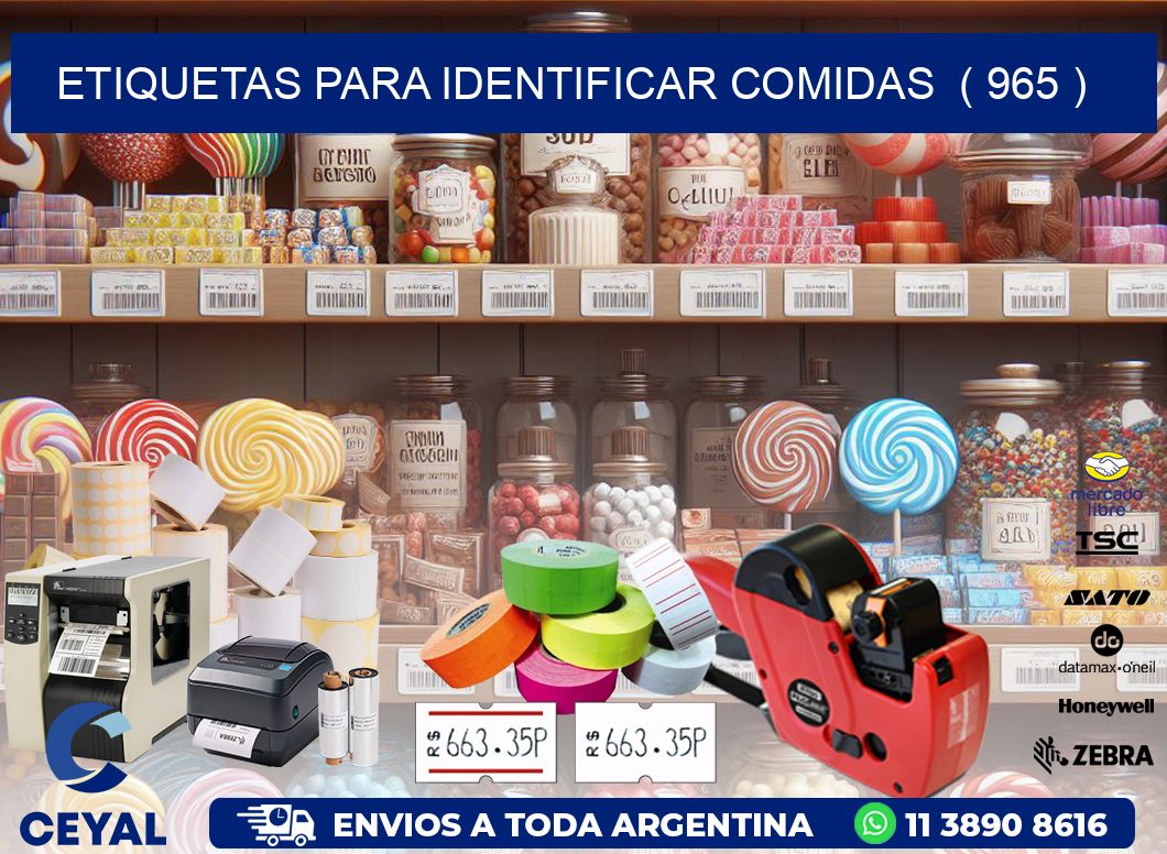 ETIQUETAS PARA IDENTIFICAR COMIDAS ( 965 )