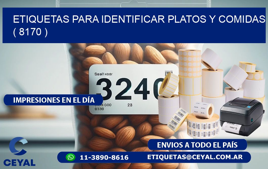 ETIQUETAS PARA IDENTIFICAR PLATOS Y COMIDAS  ( 8170 )