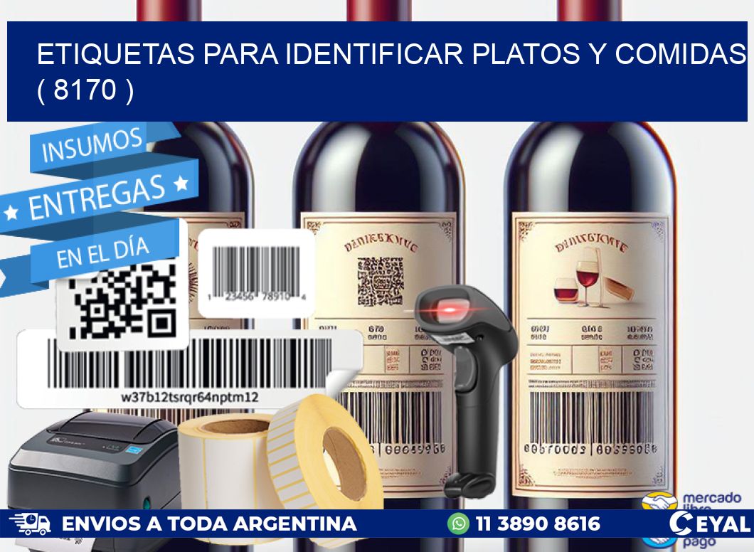 ETIQUETAS PARA IDENTIFICAR PLATOS Y COMIDAS ( 8170 )