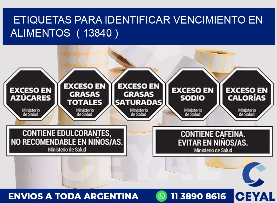 ETIQUETAS PARA IDENTIFICAR VENCIMIENTO EN ALIMENTOS  ( 13840 )