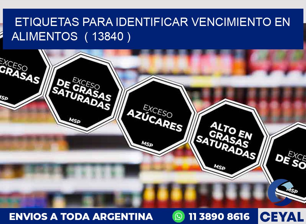 ETIQUETAS PARA IDENTIFICAR VENCIMIENTO EN ALIMENTOS  ( 13840 )