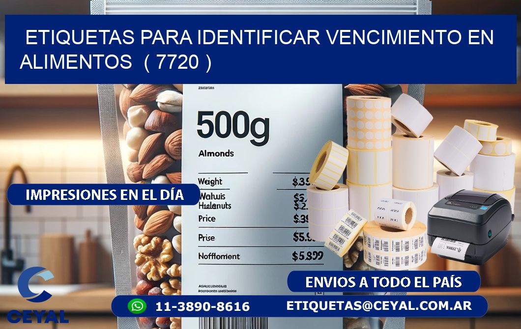 ETIQUETAS PARA IDENTIFICAR VENCIMIENTO EN ALIMENTOS  ( 7720 )