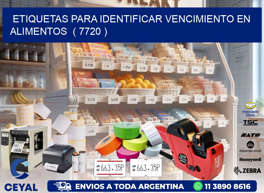 ETIQUETAS PARA IDENTIFICAR VENCIMIENTO EN ALIMENTOS  ( 7720 )