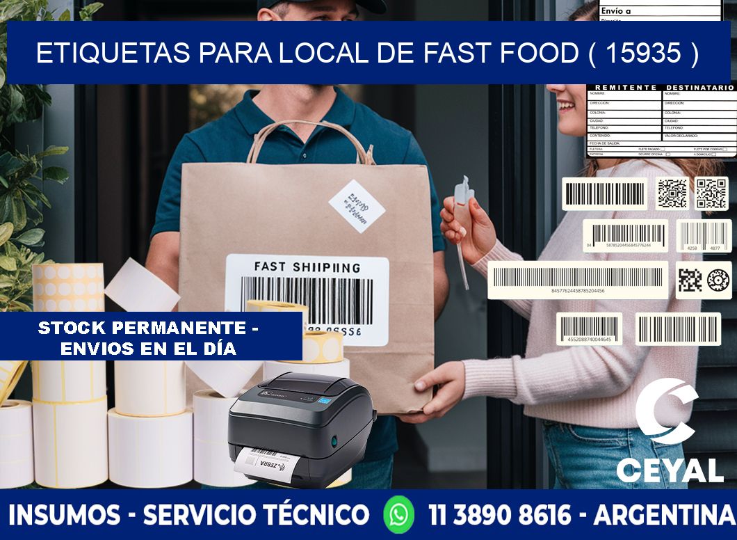ETIQUETAS PARA LOCAL DE FAST FOOD ( 15935 )