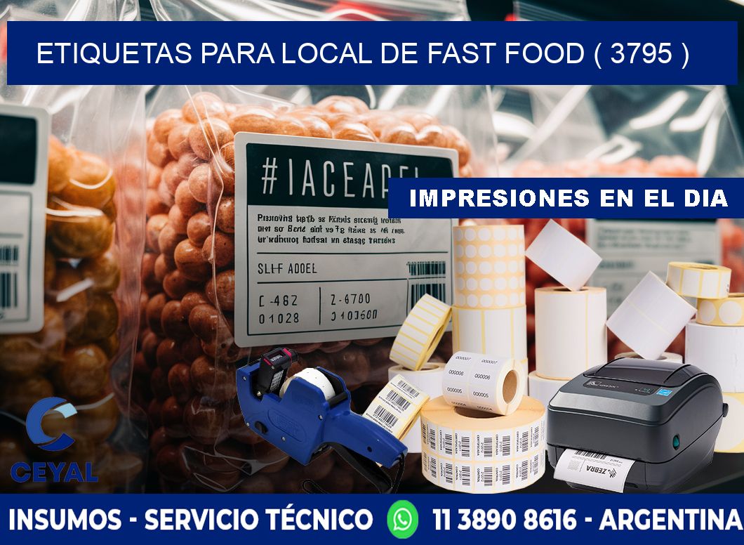 ETIQUETAS PARA LOCAL DE FAST FOOD ( 3795 )