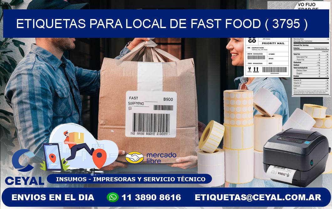 ETIQUETAS PARA LOCAL DE FAST FOOD ( 3795 )
