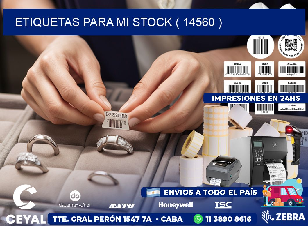 ETIQUETAS PARA MI STOCK ( 14560 )