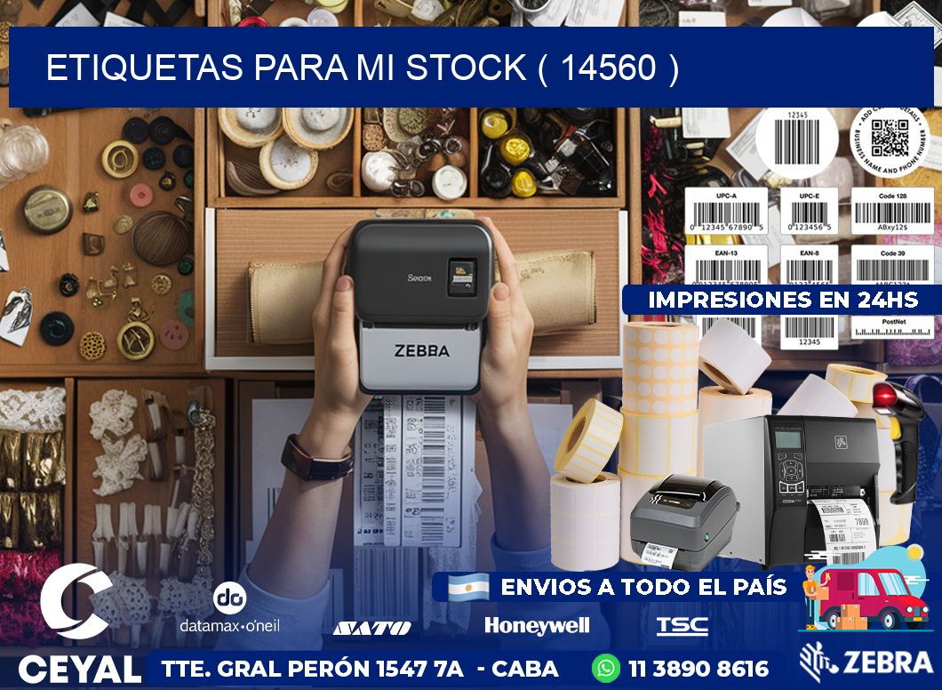 ETIQUETAS PARA MI STOCK ( 14560 )