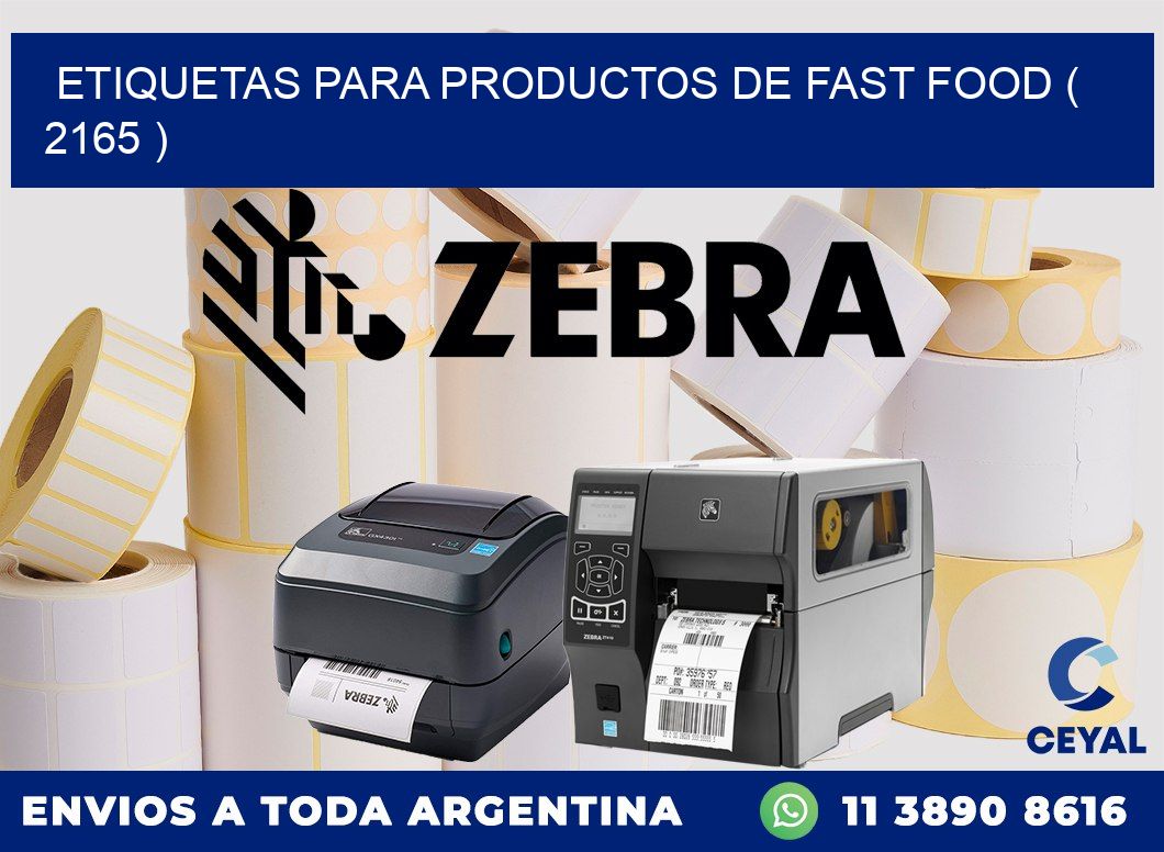 ETIQUETAS PARA PRODUCTOS DE FAST FOOD ( 2165 )