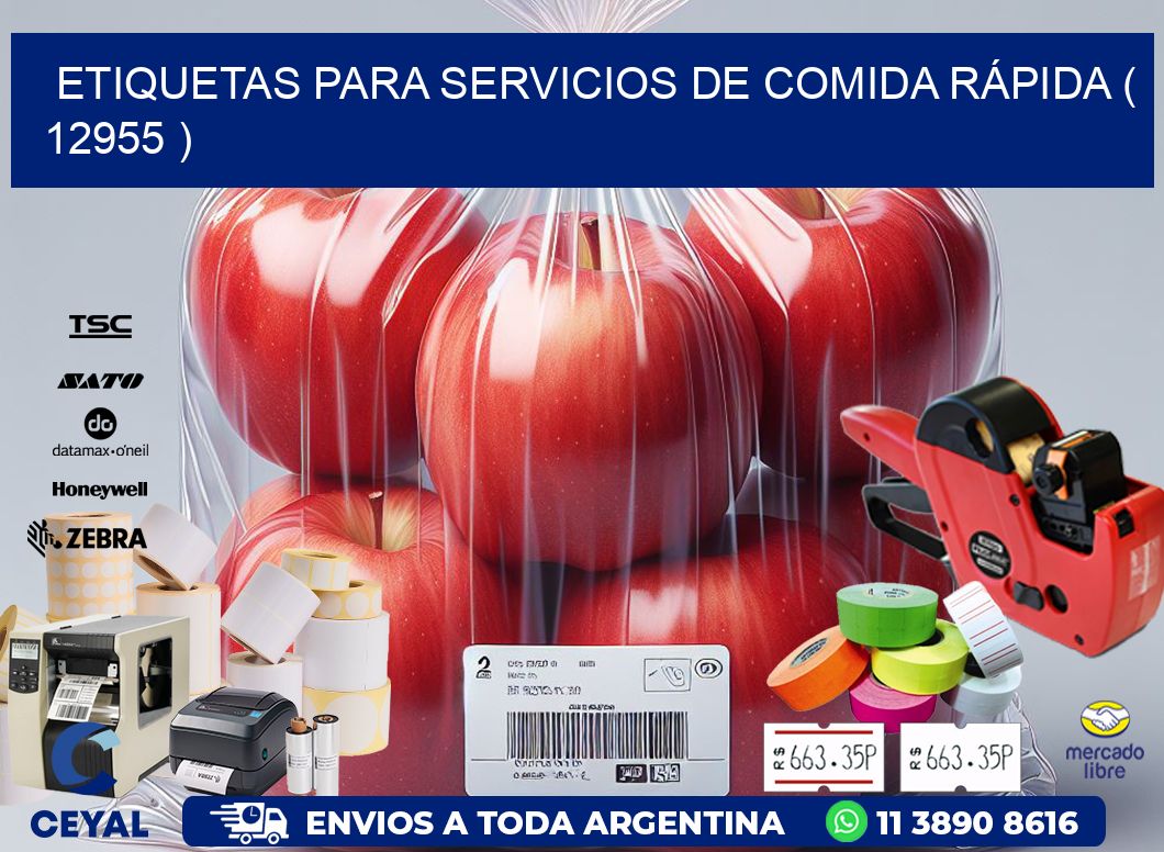 ETIQUETAS PARA SERVICIOS DE COMIDA RÁPIDA ( 12955 )