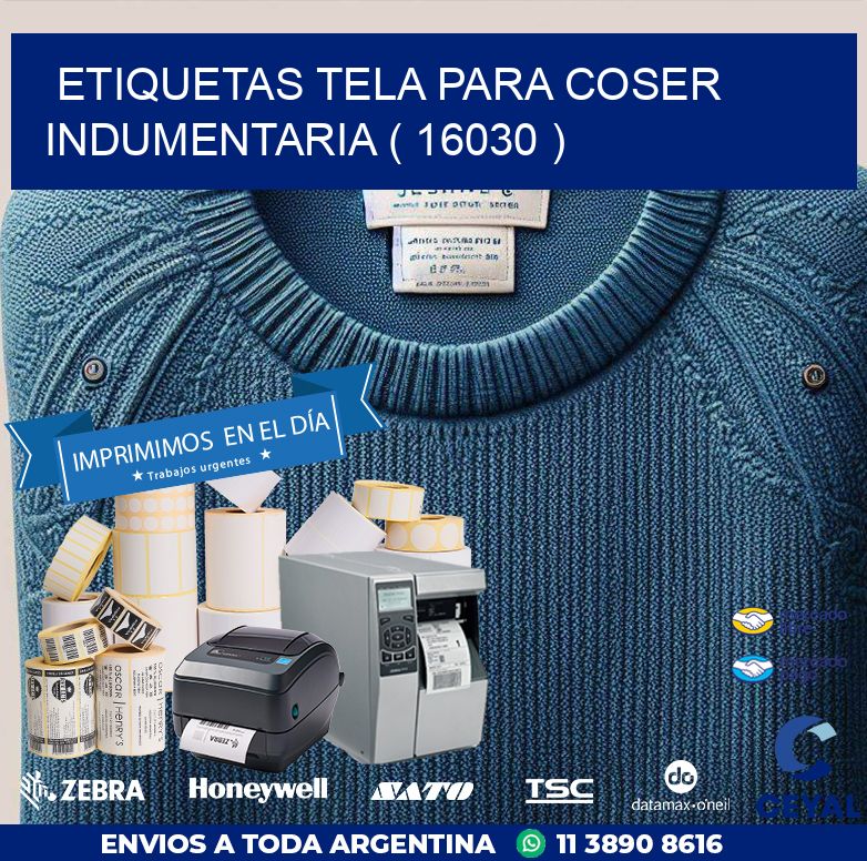 ETIQUETAS TELA PARA COSER INDUMENTARIA ( 16030 )