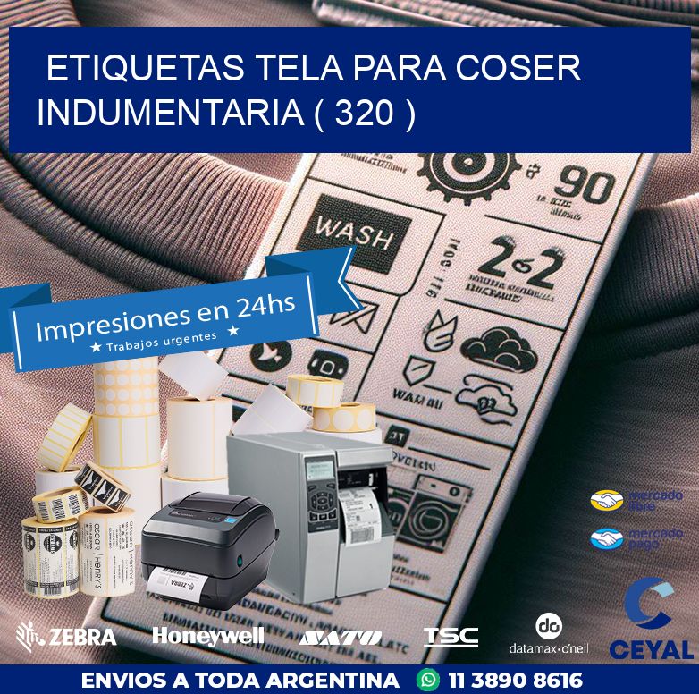 ETIQUETAS TELA PARA COSER INDUMENTARIA ( 320 )