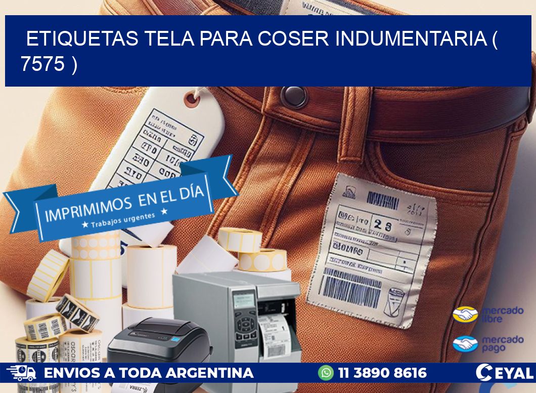 ETIQUETAS TELA PARA COSER INDUMENTARIA ( 7575 )