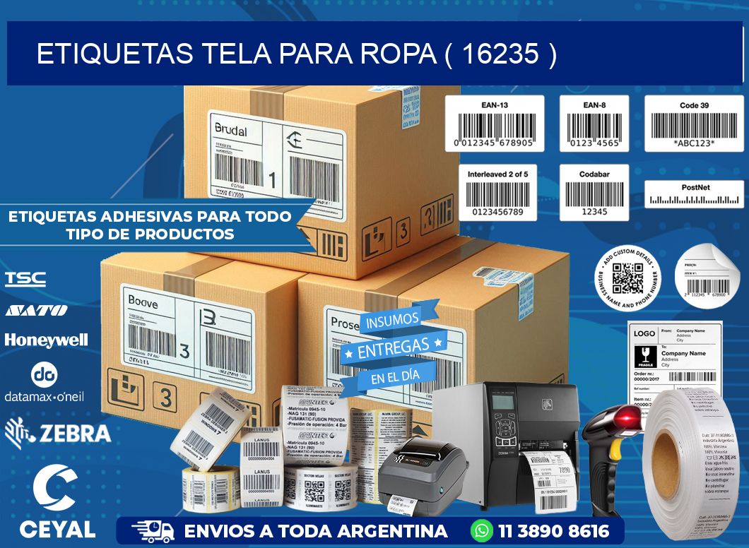 ETIQUETAS TELA PARA ROPA ( 16235 )