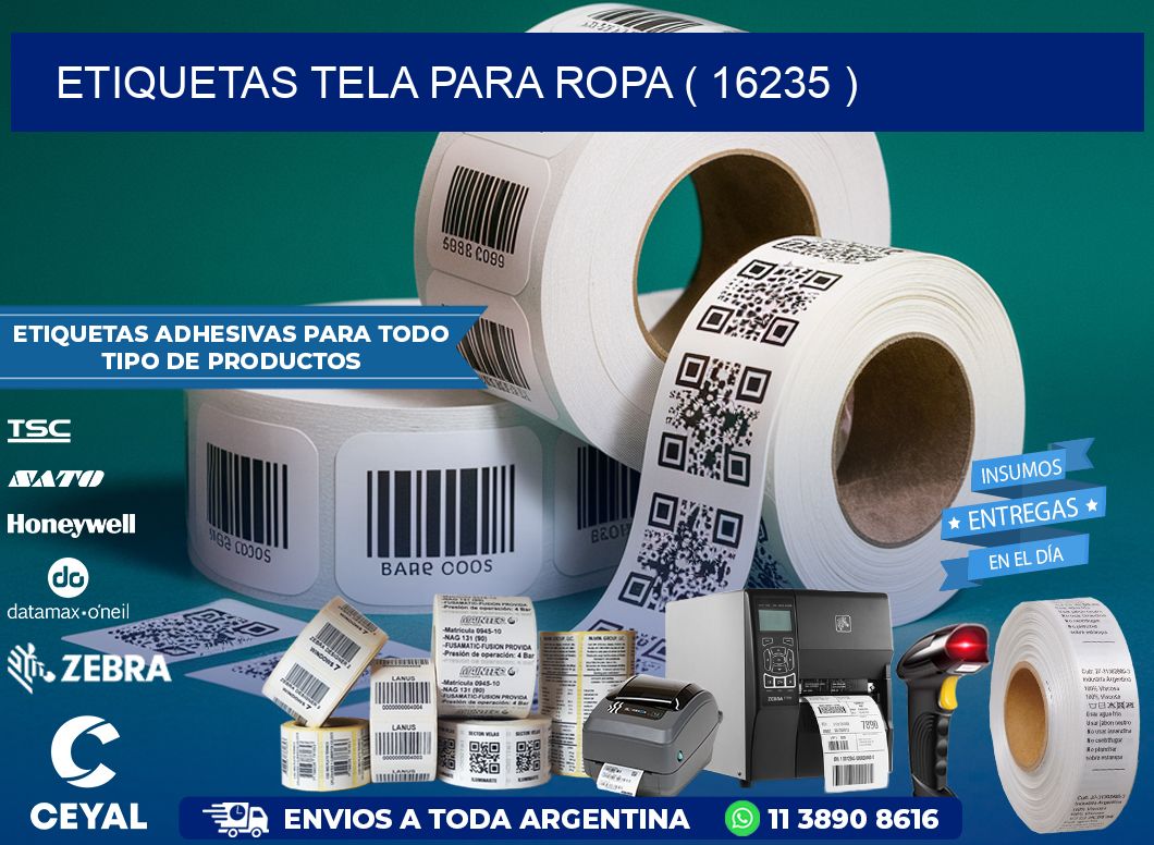 ETIQUETAS TELA PARA ROPA ( 16235 )