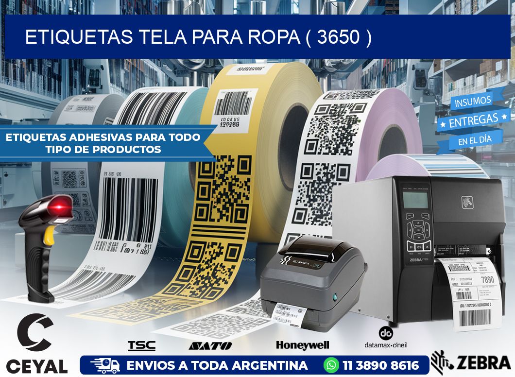 ETIQUETAS TELA PARA ROPA ( 3650 )
