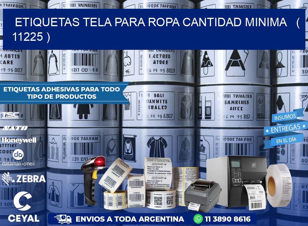 ETIQUETAS TELA PARA ROPA CANTIDAD MINIMA   ( 11225 )