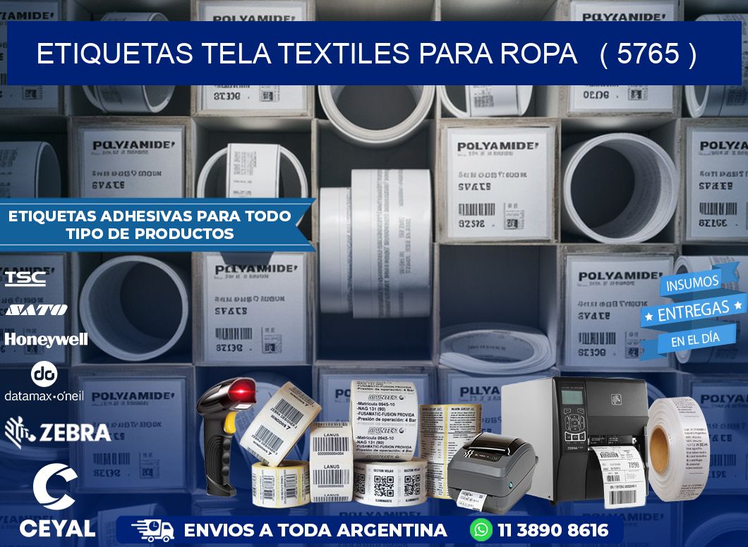 ETIQUETAS TELA TEXTILES PARA ROPA   ( 5765 )