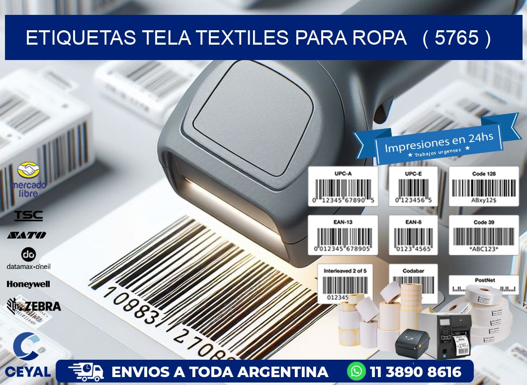 ETIQUETAS TELA TEXTILES PARA ROPA ( 5765 )
