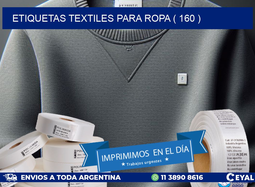 ETIQUETAS TEXTILES PARA ROPA ( 160 )