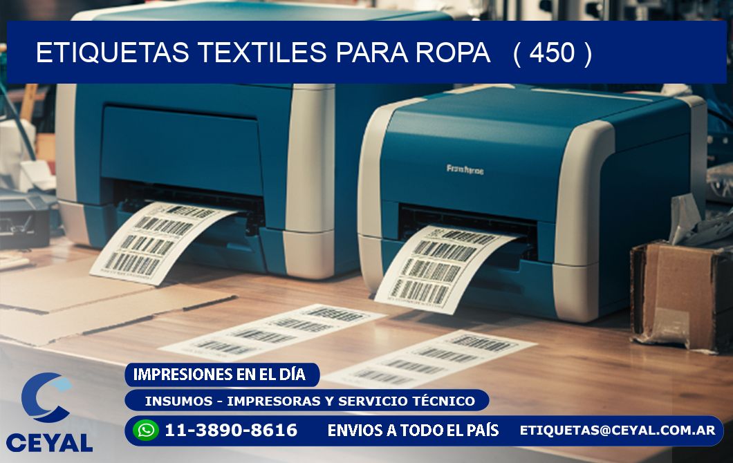 ETIQUETAS TEXTILES PARA ROPA   ( 450 )