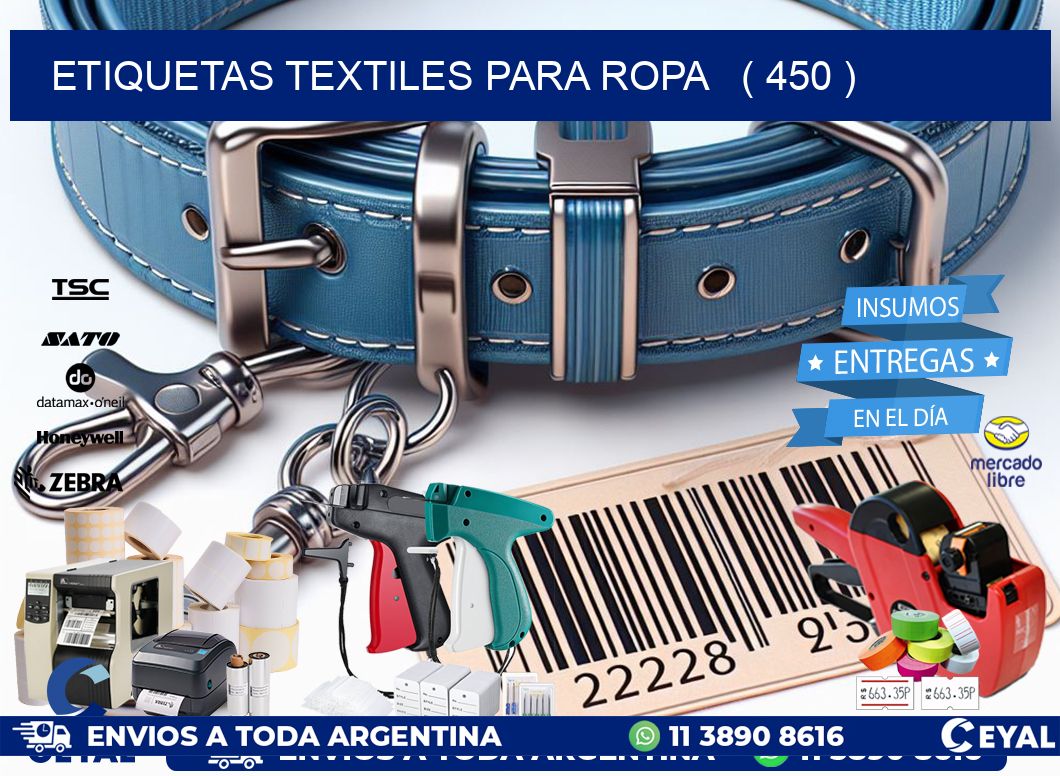 ETIQUETAS TEXTILES PARA ROPA   ( 450 )