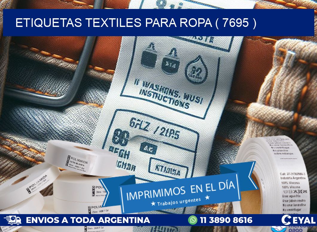 ETIQUETAS TEXTILES PARA ROPA ( 7695 )