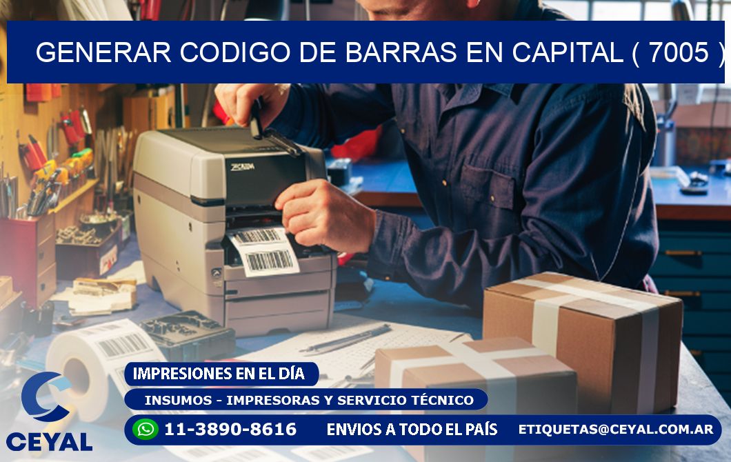 GENERAR CODIGO DE BARRAS EN CAPITAL ( 7005 )