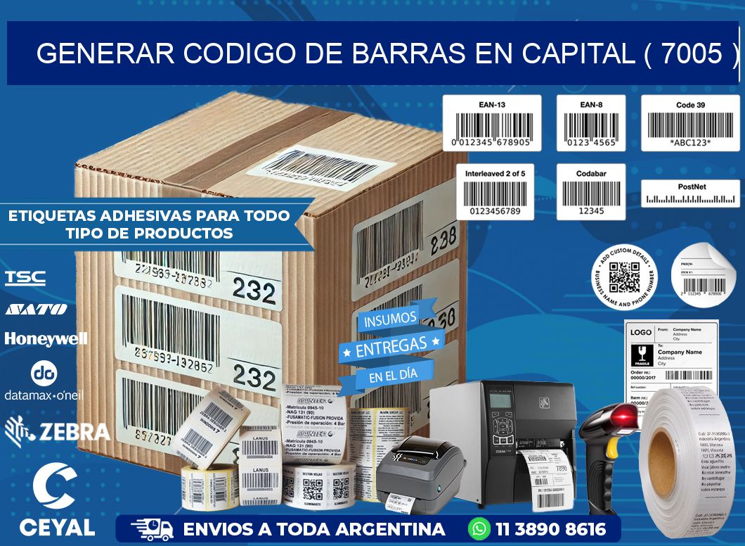 GENERAR CODIGO DE BARRAS EN CAPITAL ( 7005 )