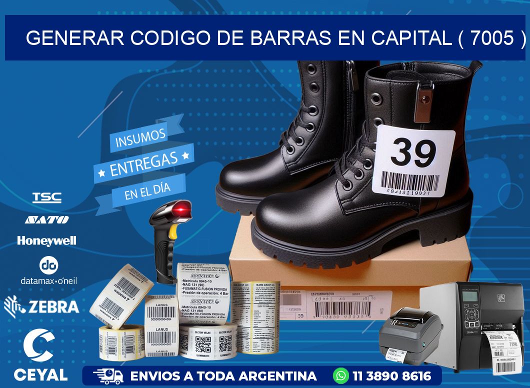 GENERAR CODIGO DE BARRAS EN CAPITAL ( 7005 )