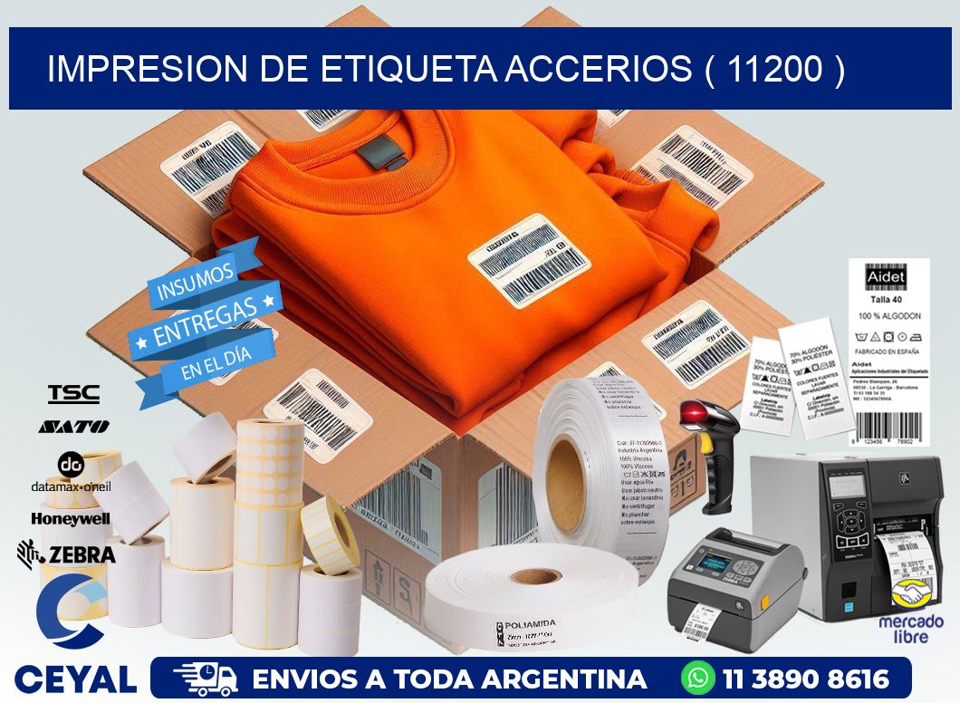 IMPRESION DE ETIQUETA ACCERIOS ( 11200 )