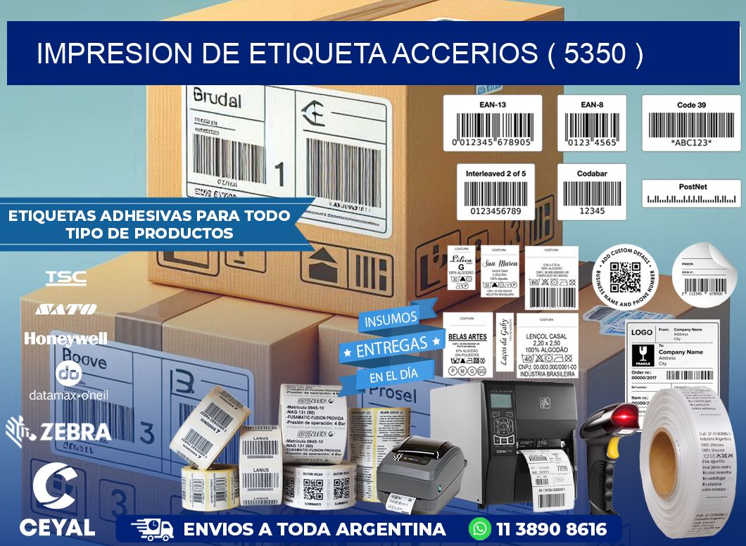 IMPRESION DE ETIQUETA ACCERIOS ( 5350 )