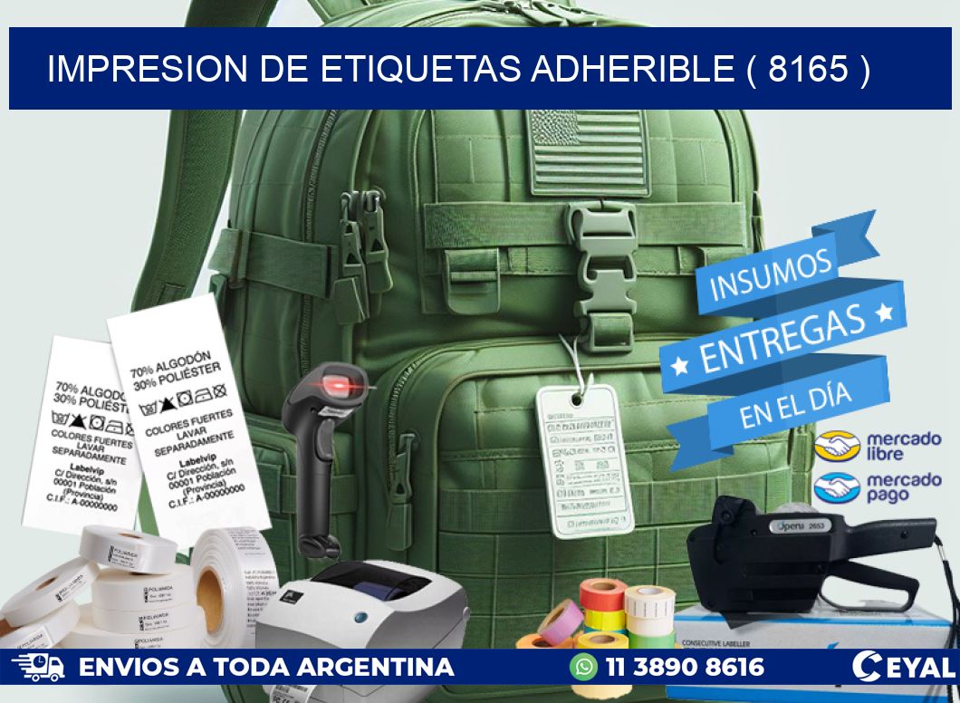 IMPRESION DE ETIQUETAS ADHERIBLE ( 8165 )