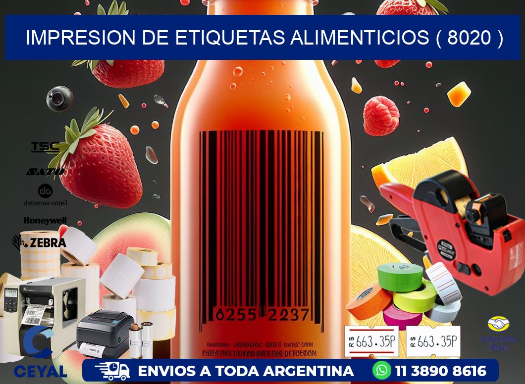 IMPRESION DE ETIQUETAS ALIMENTICIOS ( 8020 )