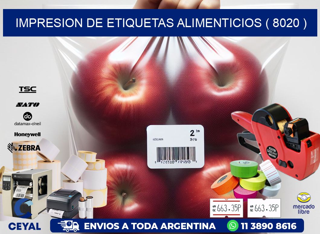 IMPRESION DE ETIQUETAS ALIMENTICIOS ( 8020 )