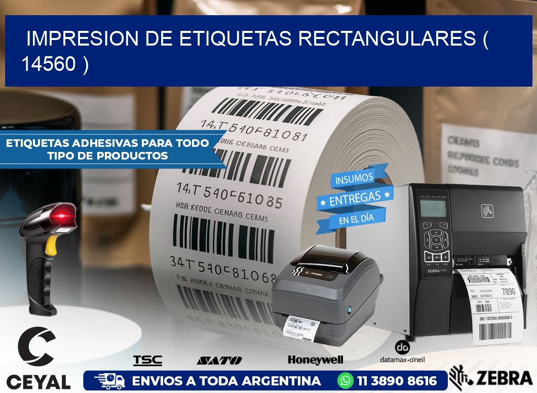 IMPRESION DE ETIQUETAS RECTANGULARES ( 14560 )