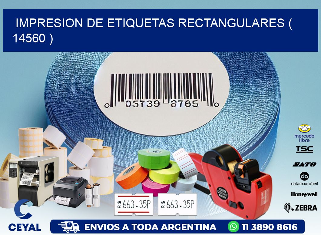 IMPRESION DE ETIQUETAS RECTANGULARES ( 14560 )