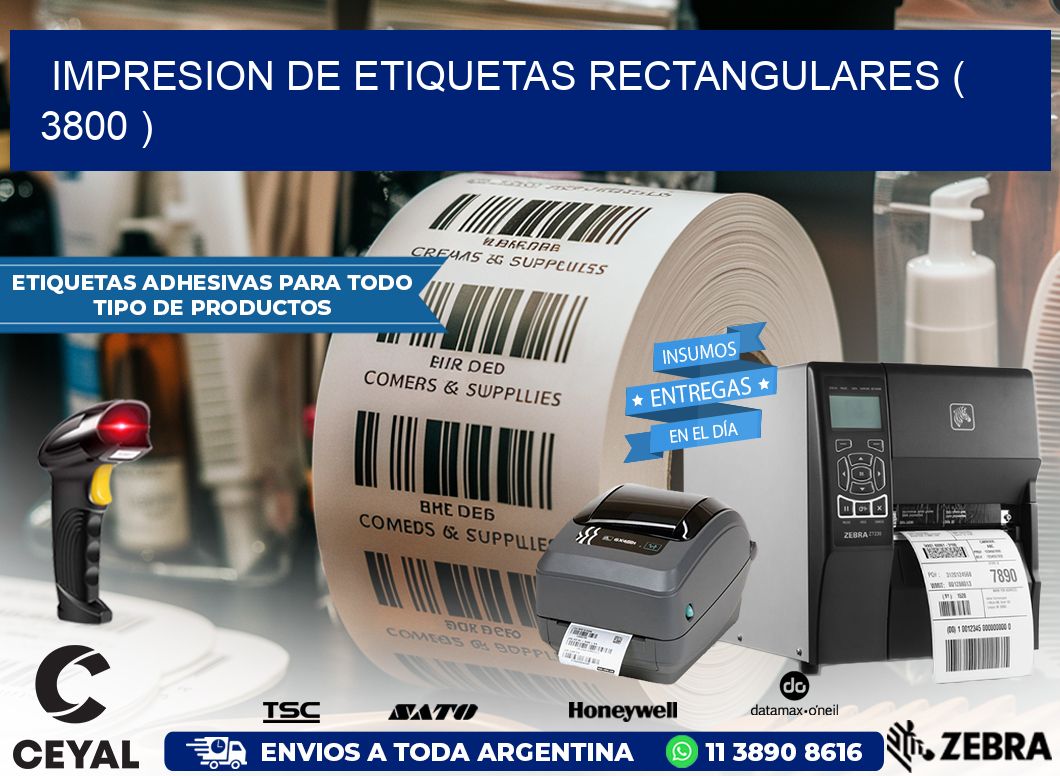 IMPRESION DE ETIQUETAS RECTANGULARES ( 3800 )