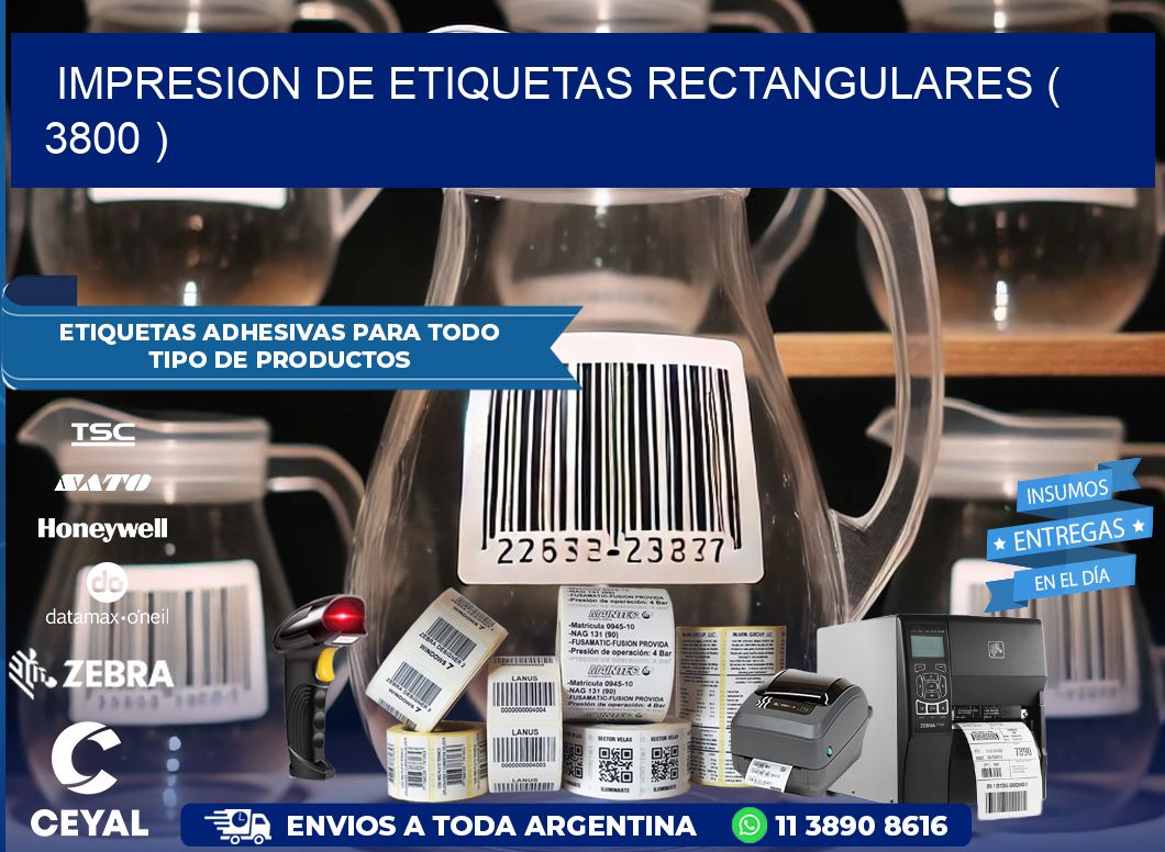IMPRESION DE ETIQUETAS RECTANGULARES ( 3800 )