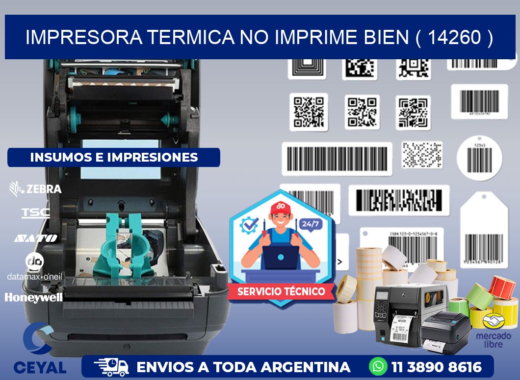 IMPRESORA TERMICA NO IMPRIME BIEN ( 14260 )