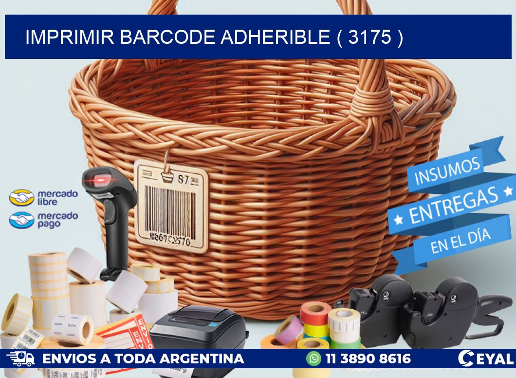 IMPRIMIR BARCODE ADHERIBLE ( 3175 )