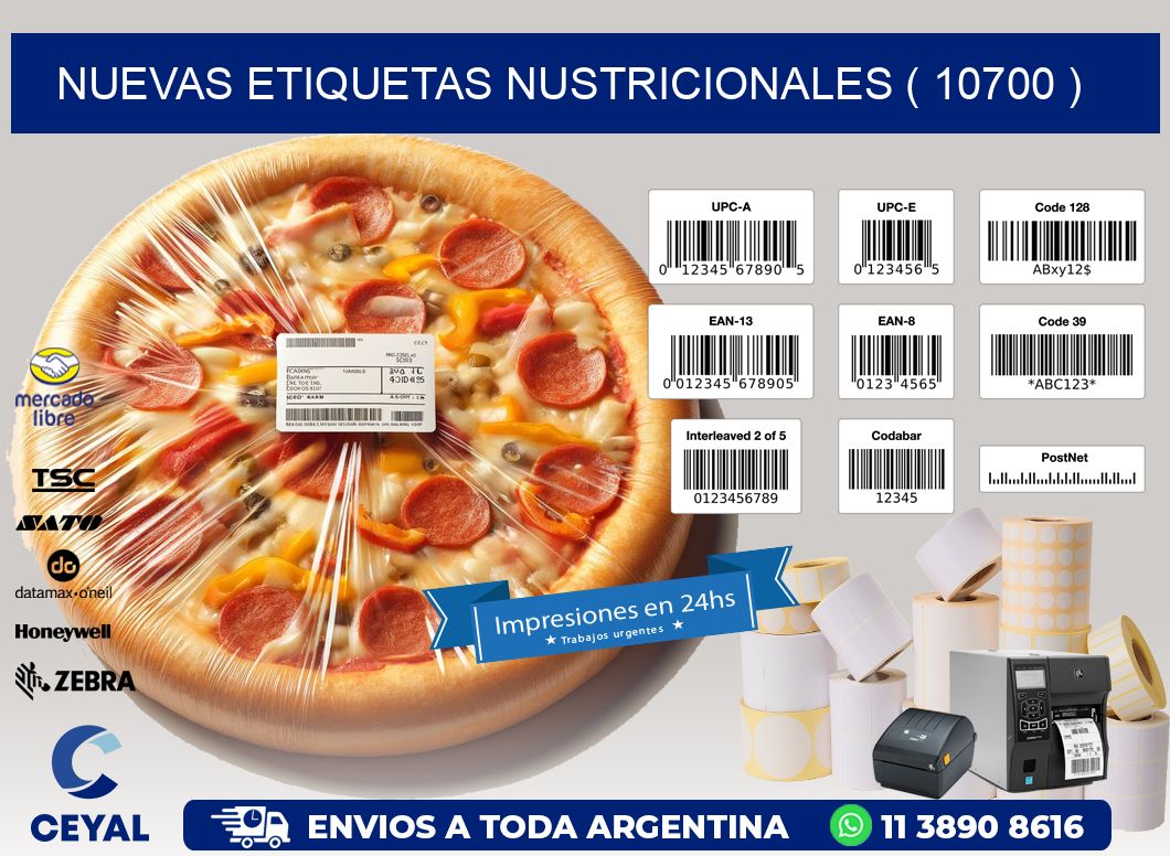 NUEVAS ETIQUETAS NUSTRICIONALES ( 10700 )