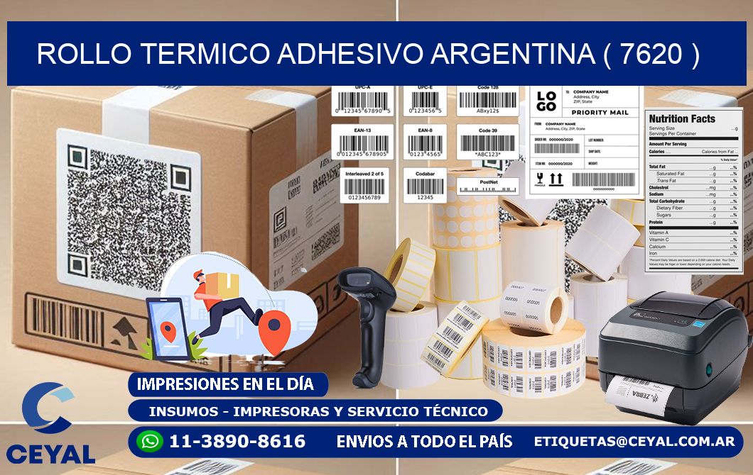 ROLLO TERMICO ADHESIVO ARGENTINA ( 7620 )